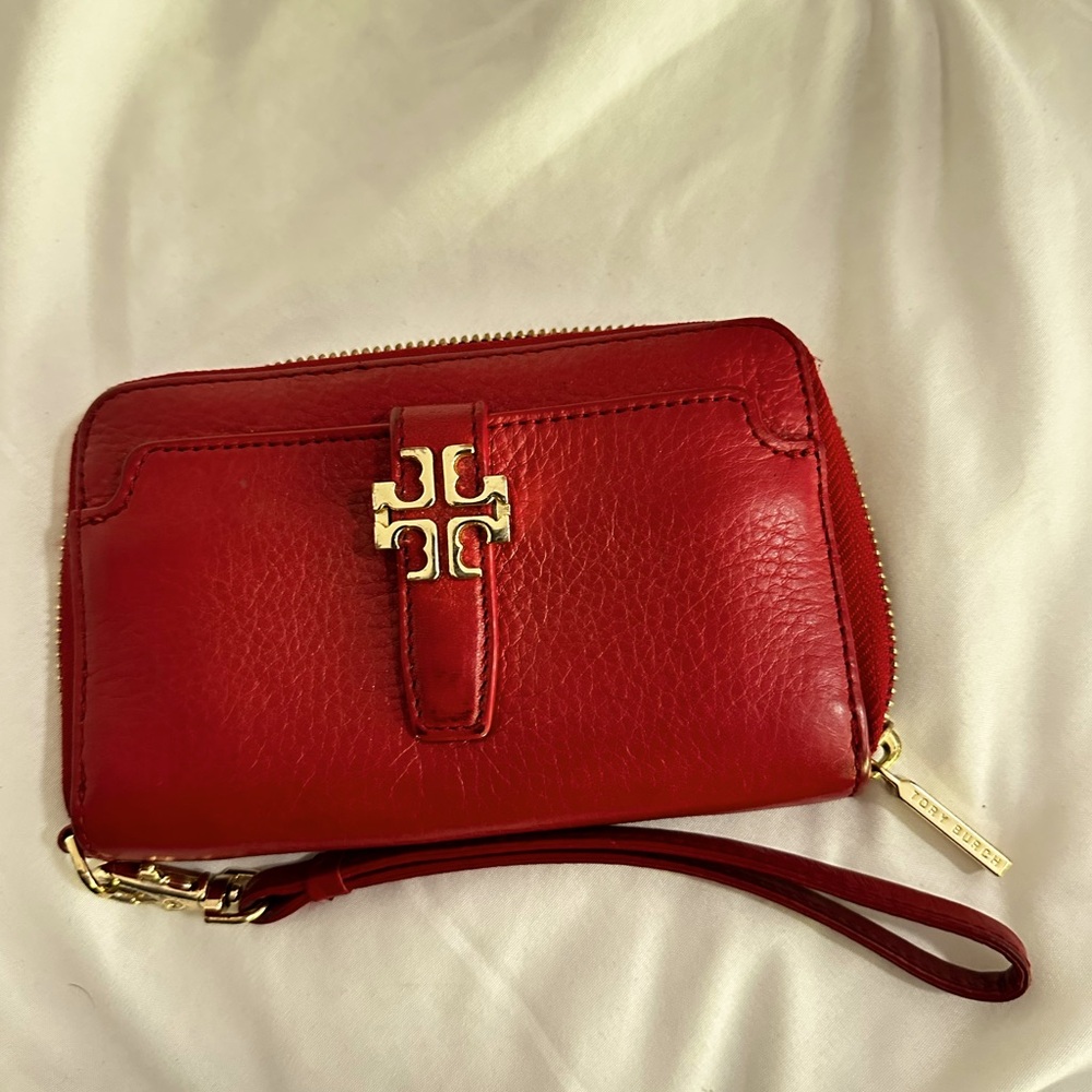 Tory Burch Red Leather Wallet